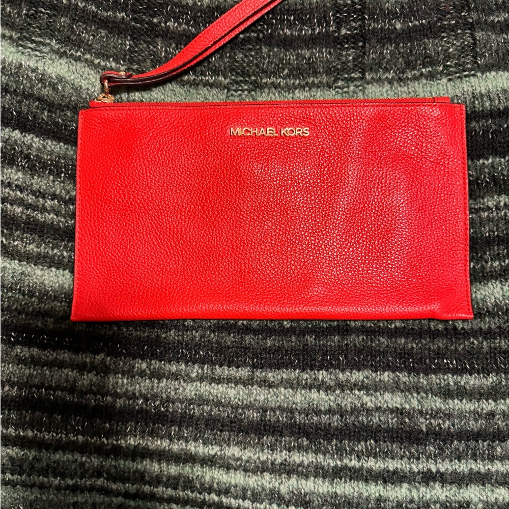 Michael Kors Pebbled Leather Wristlet